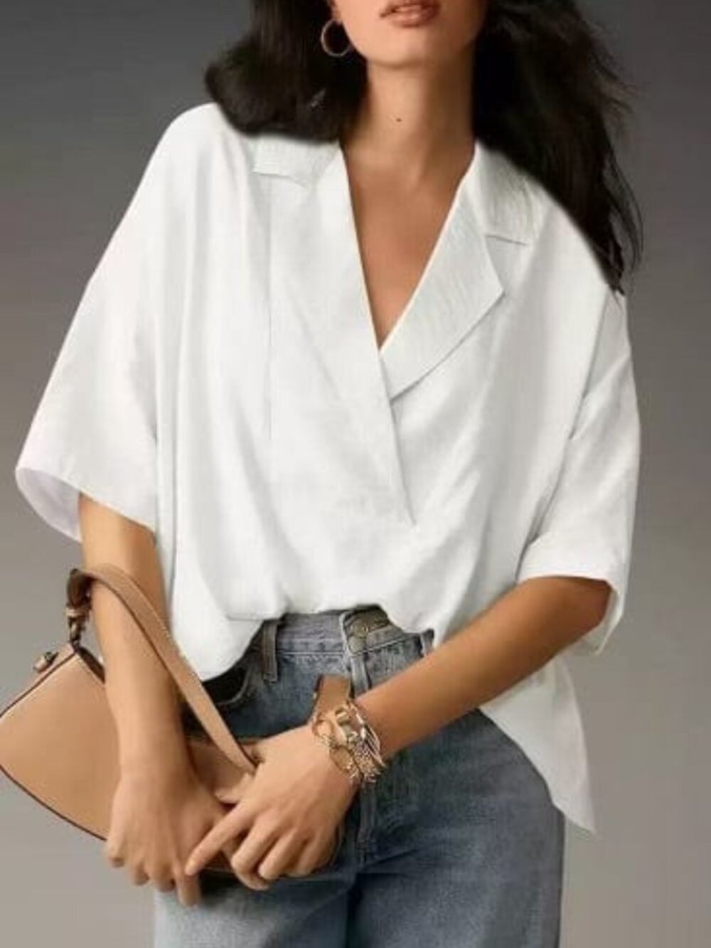 Boardwalk Breeze Collared Half Sleeve Blouse